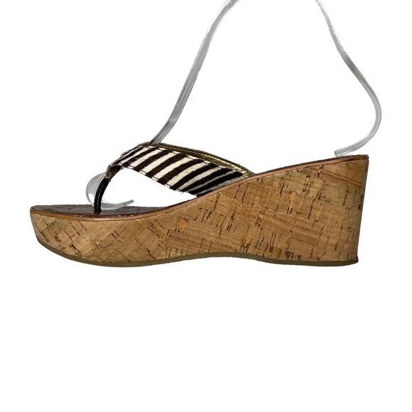 Sam Edelman 6 Romy zebra thong wedges - Picture 6 of 9